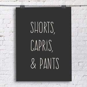 Women’s shorts, capris, and pants